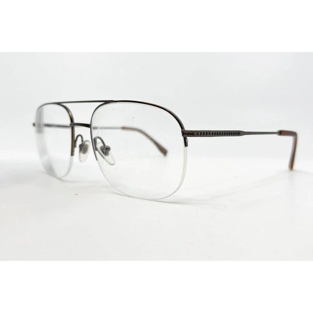 Ducks Unlimited Eyeglass Frames Mens Gold Titanium Huron Semi-Rimless 55-18-140